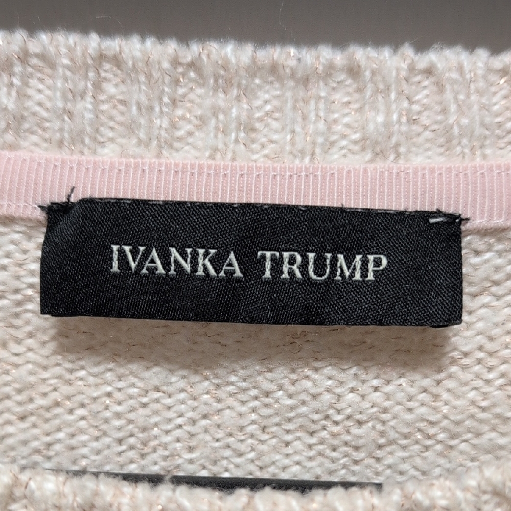 Ivanka Trump Cream Ruffle Sweater - Picture 9 of 11